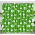 thumbnail image 1 of EREHome White Shamrocks On Green Background Pattern Blackout Window Curtain Drapery Panels 52x84 inch two Piece, 1 of 1