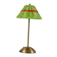 thumbnail image 3 of Lámpara de mesa portátil inalámbrica, regulable, con control táctil, estilo retro, de ratán, pequeña. Verde, 3 of 9