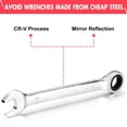 thumbnail image 3 of 20 Pcs Ratcheting Combination Wrench Set, SAE 1/4-3/4"& Metric 6-19mm, 72-Teeth, Chrome Vanadium Steel, Fixed Head Wrench Set, 3 of 7
