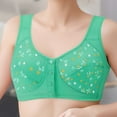 thumbnail image 3 of VISALY Bras for Women Front Closure, Bras for Older Women Front Closure S Everyday Wirefree Comfortable Sleep Bras, Wireless Bra, Front Closure Bras for Women, Bras (Green, 4XL), 3 of 4
