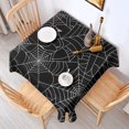 thumbnail image 2 of Halloween Spider Webs Square Tablecloth,Waterproof Square Table Cover,Wipeable Spillproof Washable Table Cover for Home Kitchen Party Decor 52"x52"(132x132cm), 2 of 6