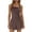 *Brown, variant on Women's Striped 2 Piece Outfit ,Sleeveless Square Neck Cami and Elastic Waist Short ,Soft Sleep Loungewear Outfit Hot Pink,S