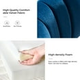 thumbnail image 6 of Tina's Home Velvet Dining Chairs Set of 4 Wingback Upholstered Accent Side Chairs Metal Legs Home Living Room Kitchen Navy, 6 of 10