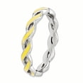 thumbnail image 3 of Sterling Silver Yellow Enamel Ring, 3 of 8