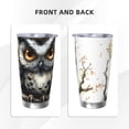 thumbnail image 3 of KLL Whimsical Owl On Branch Print 40oz Stainless Steel Insulated Car Cup with Spillproof Lid - Keep Your Drink Hot or Cold on the Go-Straw Two-piece Set, 3 of 8