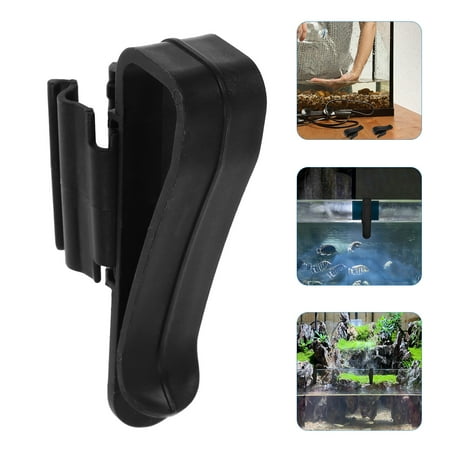 TABLZONE 6Pcs Black Plastic Aquarium Water Pipe Clamps for Fish Tank Hose and Air Tube Holder