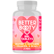 Better Booty Creatine Complex Tablets for Women, Premium Creatina Monohydrate, Glute Builder Supplement, 45ct (2-Pack)