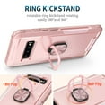 thumbnail image 5 of Petocase for Samsung Galaxy S10 Case,Heavy Duty Full Body Shockproof Kickstand with 360° Ring Holder Support Car Moun Phone Cover,Rose Gold, 5 of 7