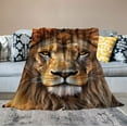thumbnail image 2 of HENGT  Printed Lion Throw Blanket Super Soft and Cozy Feeling Blanket Perfect for Couch Sofa Bed Animal Blanket, 2 of 6