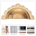 thumbnail image 4 of Mobutofu Semi Circle Cabinet Handles Drawer Knob Golden 1Set, 4 of 5