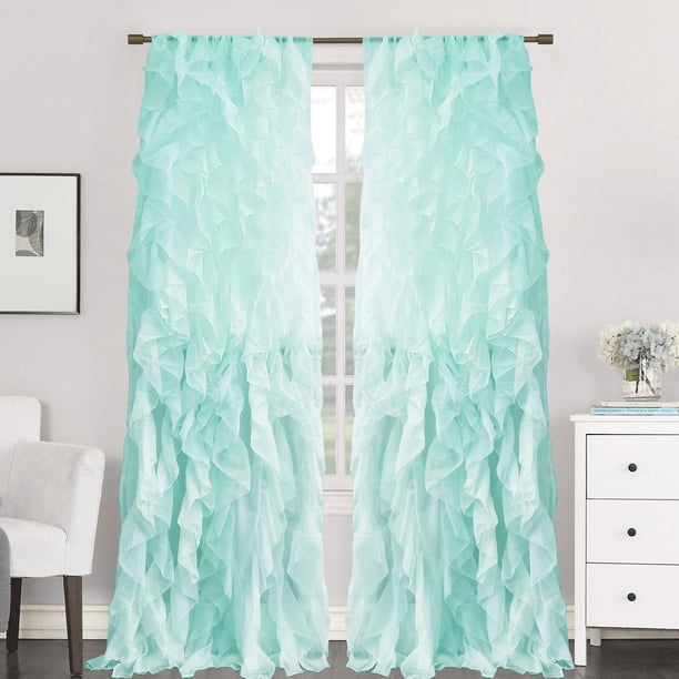 Cortinas Sweet Home Collection Sheer Voile Waterfall Sea