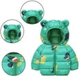 thumbnail image 5 of Esaierr Boy Girl Winter Fleece Coats for Baby Toddler 2-7Y Kids Winter Warm Ears Hooded Puffer Lightweight Puffer Jacket Coat Kids Short Cartoon Printing Snow Down, 5 of 7