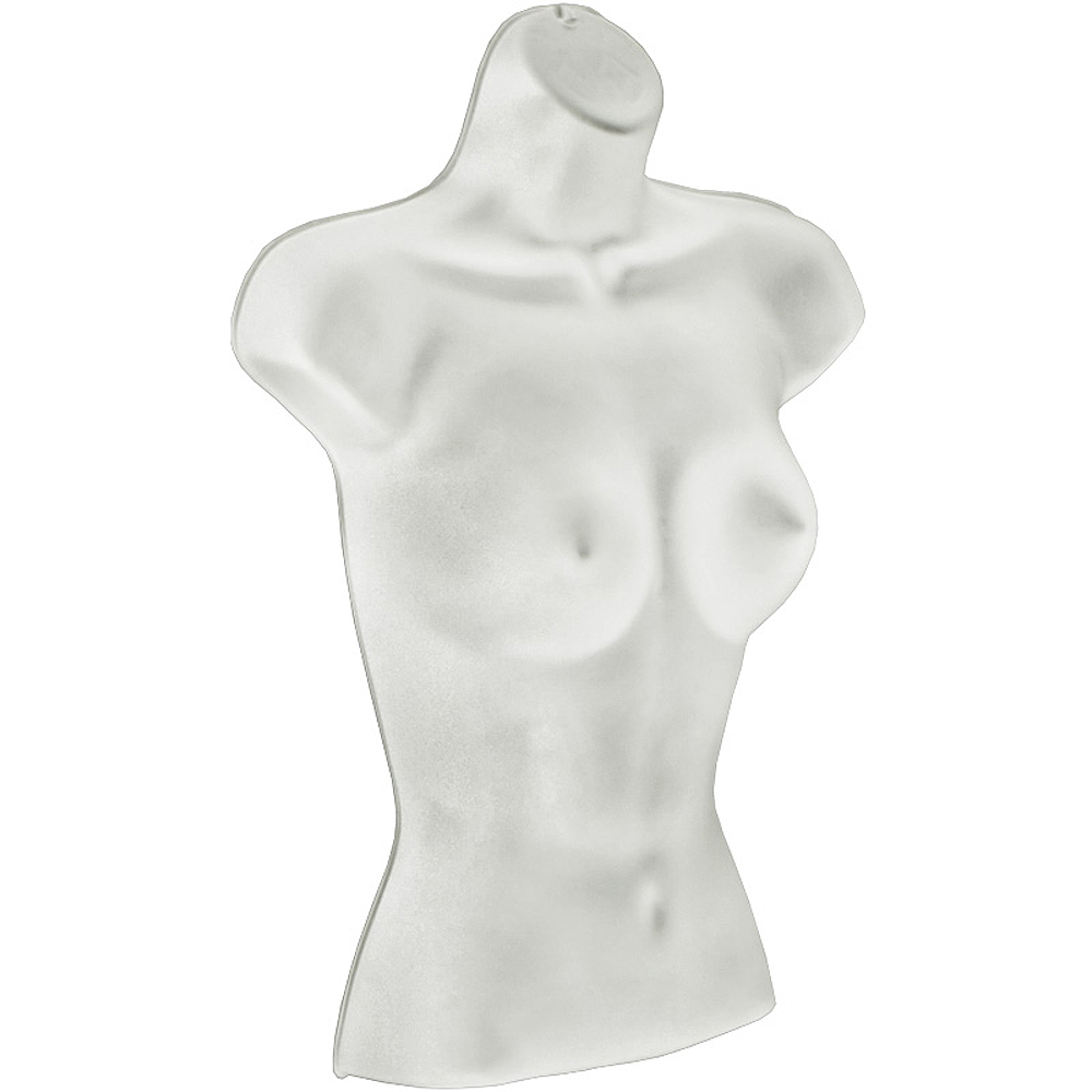 White Plastic Female Bust for Pegboard and Slatwall