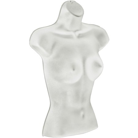 UPC: 0794504549034 | White Plastic Female Bust for Pegboard and Slatwall