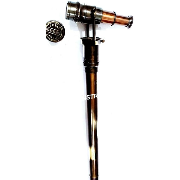 Nautical Beautiful Handcraft Royal Tag Telescope london Walking Stick