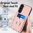 thumbnail image 4 of Allytechgroup Samsung Galaxy S23 Case with Cards Holder, Crossbody Shoulder Strap Ring Holder Kicsktand Bumper Shockproof Slim Fit Wallet Case Cover for Samsung Galaxy S23, Rosegold, 4 of 6