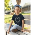 thumbnail image 2 of Amour Daisy Heart T-Shirt Juniors -Image by Shutterstock,  Medium, 2 of 4