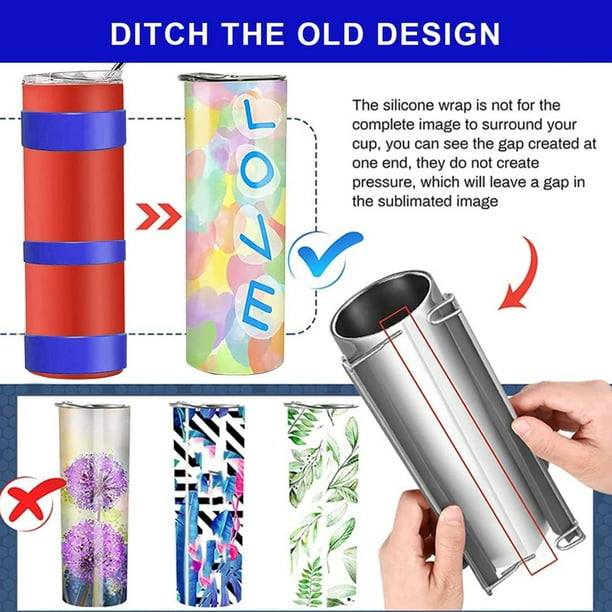 OUSITAID Silicone Bands Elastic Heat Resistant Sublimation Paper Holder  Ring Band Tight-Fitting Water Bottle Bands for Wrapping Cups Sublimation  Tumbler Wine Bottle 