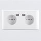 thumbnail image 1 of Toma de pared USB, enchufe de pared funcional multifuncional de la UE, toma de corriente, resistente y resistente, 1 of 8