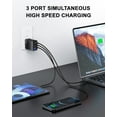 thumbnail image 4 of GKEAPZA 65W USB C Fast Charger,  Dual Type C Port Charging, 3 in 1 Foldable Plug Mini Travel Adapter Compatible with iPhone/Samsung, 4 of 7
