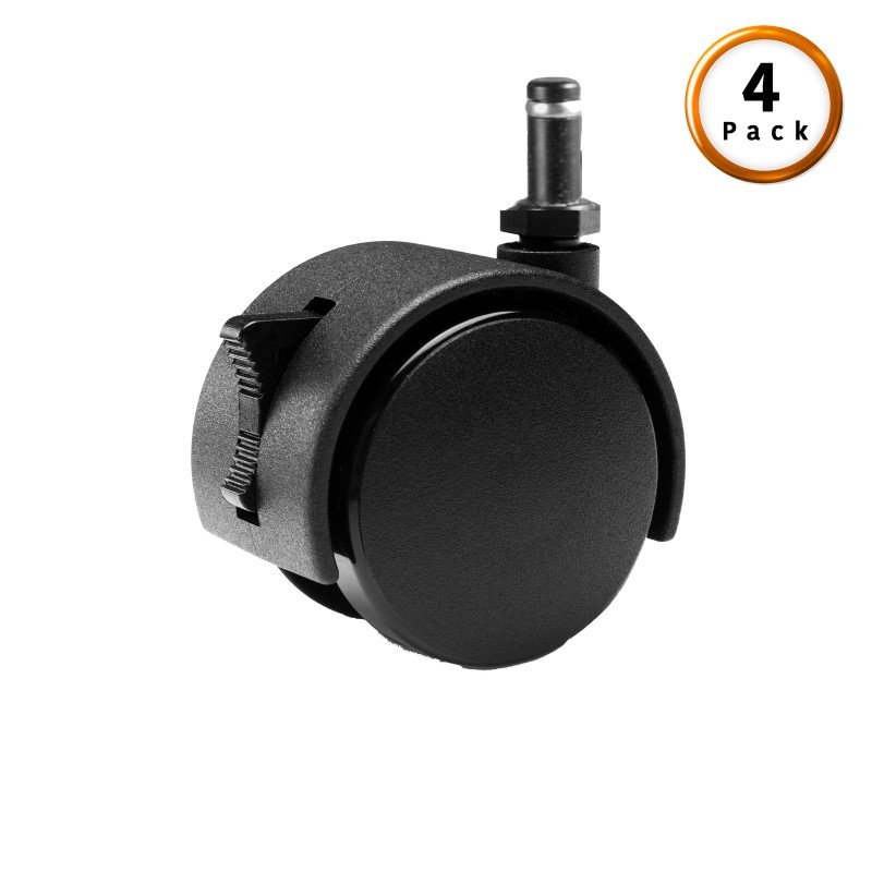 Fashion Bed Group Black PushIn Locking Rug Roller Caster Legs 4Pack