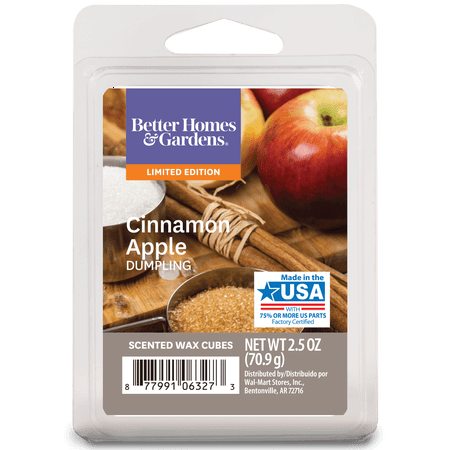 Better Homes Gardens 2 5 Oz Cinnamon Apple Dumpling Scented Wax