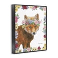 thumbnail image 2 of Stupell Industries Bohemian Flower Friends Fox Black Framed Giclee Art, 11 x 14, by Emily Adams, 2 of 7