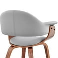thumbnail image 5 of Adalyn Gray Faux Leather and Walnut Wood Dining Room Accent Chair, 5 of 12