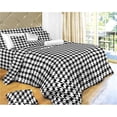 thumbnail image 1 of Dolce Mela DM498T Housse de Couette à Carreaux Pied-de-Poule de Luxe 6 Pcs - Lit Simple, 1 of 3