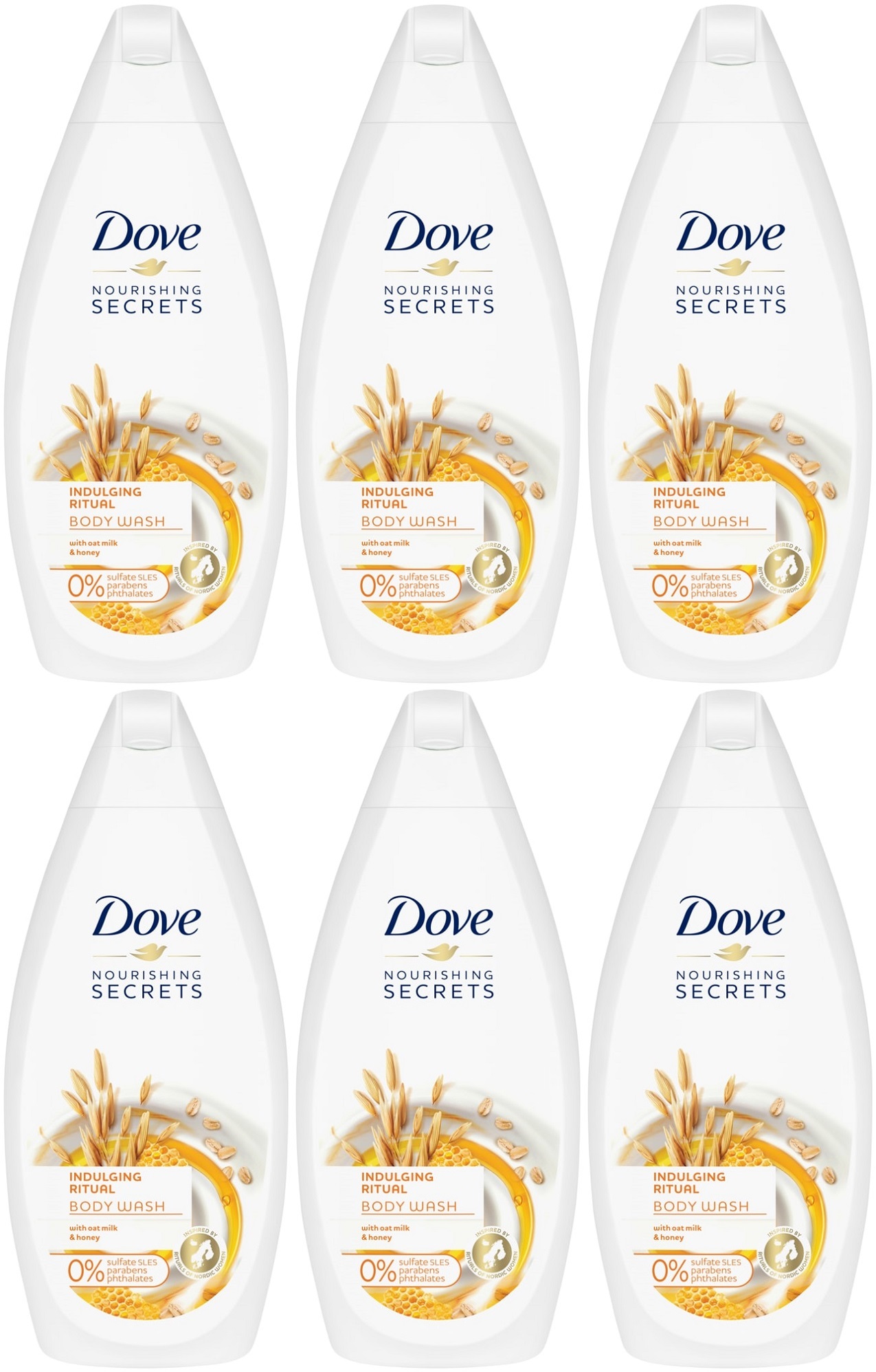 Dove Indulging Ritual Body Wash with Oat Milk and Honey, 16.9 Ounce