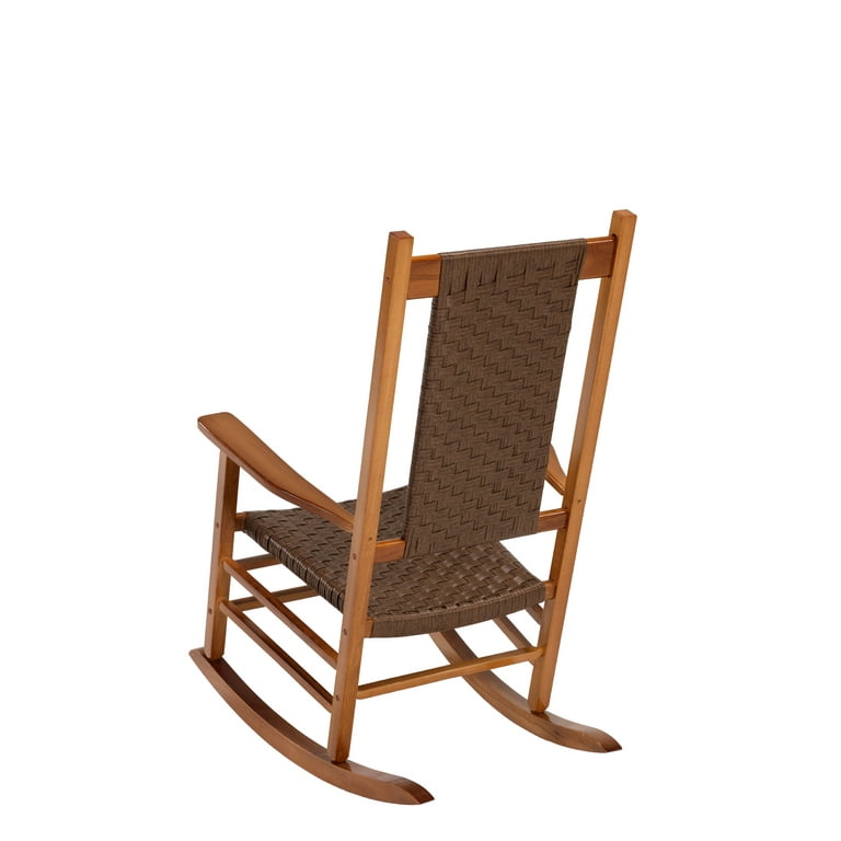 Jack Post Knollwood Rocker With Wicker In Natural Brown