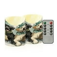 thumbnail image 6 of Wobogo Snow Labrador Flameless Candles with Remote Battery Operated Flickering LED Candles with Timer 2/4/6/8H Medium Size, 6 of 8