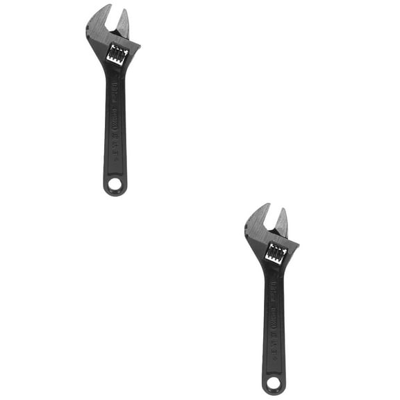 FRCOLOR 2 pcs  Adjustable Spanner Multi-purpose Large Opening Wrench Universal Tool (Black)