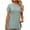 Green, variant on Women's Solid Color Round Neck Split Short Sleeve Loose T-Shirt, Comfortable and Stylish Casual Top, Perfect for Summer, Relaxing, Daily Wear, and Casual Outings, Versatile Loose-Fit Design