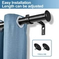 thumbnail image 6 of Urbanest 1" Adjustable Curtain Rod Set with Cap Finial Metal Window Drapery Rod, Modern Minimalist Design, 6 of 6