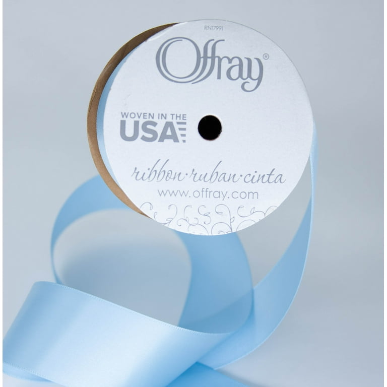 Offray Ribbon, Yellow Gold 1 1/2 inch Single Face Satin Polyester Ribbon,  12 feet 