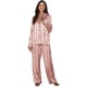 thumbnail image 4 of Pijama de estilo europeo y americano ancho de Jacquard para el hogar, ropa de mujer, suministro de comercio exterior, cárdigan de satén de manga larga, 4 of 5