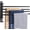 Matte Black, variant on Swivel Towel Rack, 19.5" Thicken 304 Stainless Steel 4-Arm Towel Bar, Space Saving Wall Mounted Towel Holder with Hook, Rustproof Swing Out Towel Hanger for Bathroom, Kitchen