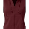 thumbnail image 3 of J. METHOD Women's 2 Piece Outfit Casual Basic French Terry Zip Up Hoodie and Sweatpants Sweatsuit Tracksuit Set NEWTS01 Burgundy XL, 3 of 6