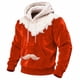 thumbnail image 2 of Ceisia Cozy Fleece-Lined Mens Loose Fit Santa Style Color Block Hooded Sweatshirt Gifts, 2 of 5