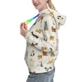 thumbnail image 2 of Lsque Dogs Funny Pets Pattern Casual Women's Hoodie,Hooded Sweatshirt with Kangaroo Pocket,Pullover Hoodie with Eye-catching Drawstrings-Large, 2 of 7