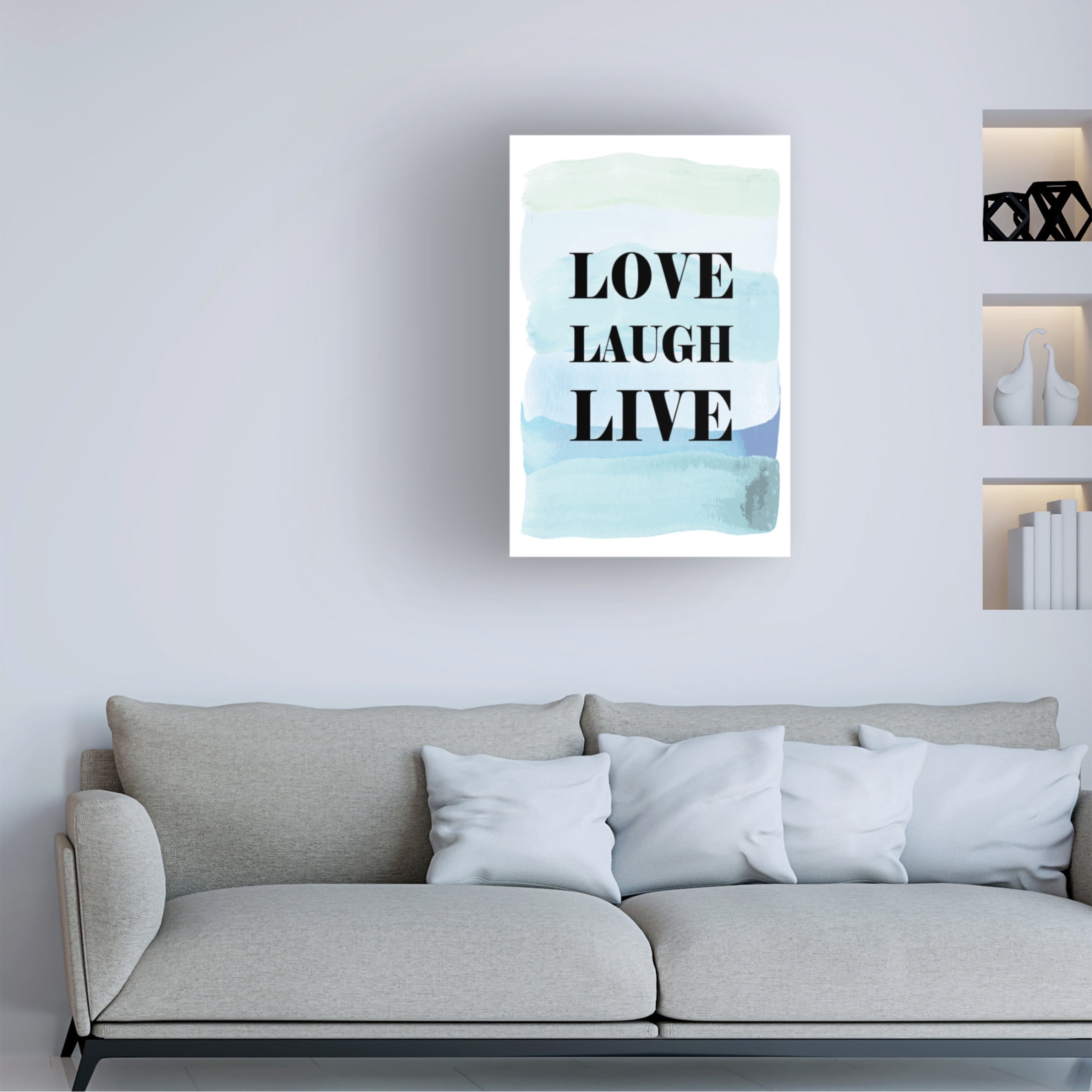 Trademark Fine Art Martina Love Laugh Live Canvas Wall Art