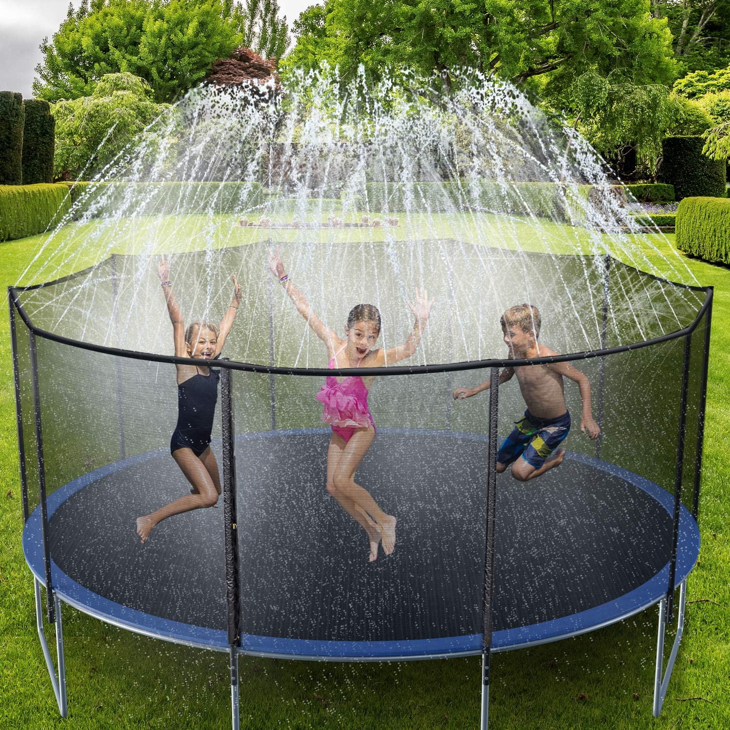 Trampoline Sprinkler for Kids Outdoor Water Park Fun Summer Outdoor Water Games 