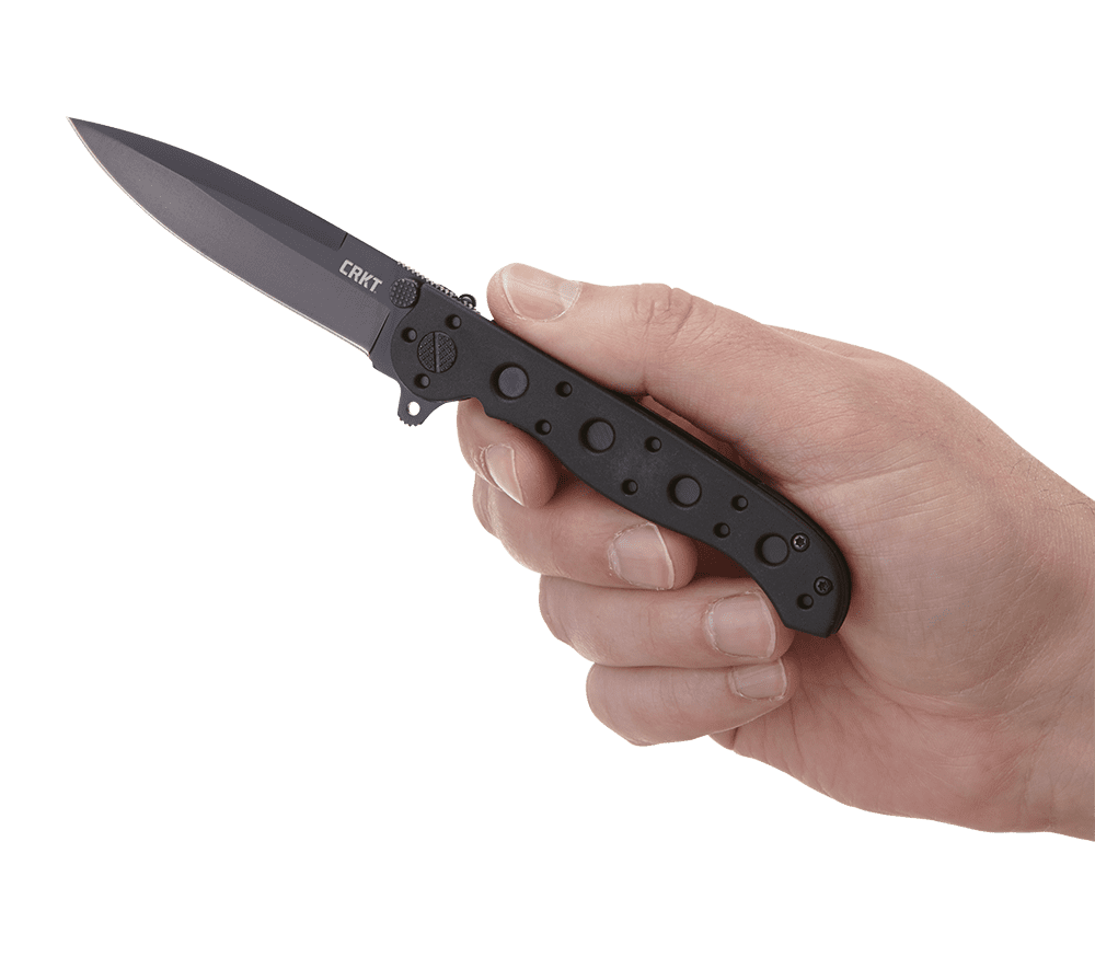 CRKT M16-01KZ Folding Knife with Liner Lock: Stainless Steel Plain Edge Blade, Glass-Reinforced Nylon Handle, Pocket Clip, M16-01KZ