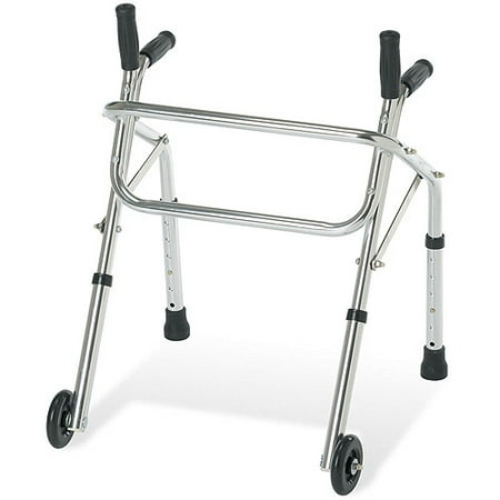 Medline Pediatric Children's Non-Folding Walker with 3" Wheels