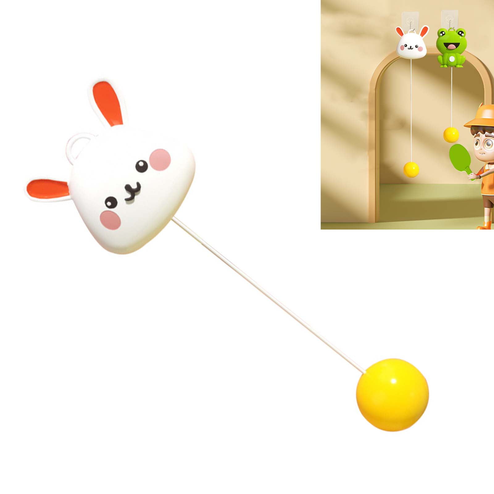 Indoor Hanging Table Tennis Toy, Table Tennis Trainer Toy for Kids, Tennis, Self Workout Set PingPong Trainer, Automatic Winding for Kids Self Practice - Walmart.ca