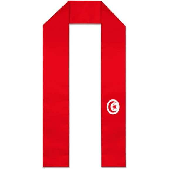 Tunisia Flag Graduation Stole Graduate Shawl Sash Scraf Gift For Abroad Student International Study (Square)