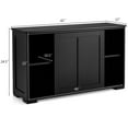 Costway Kitchen Sideboard Buffet Cupboard Sliding Door Wood Furniture Storage Pantry