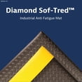 thumbnail image 2 of Notrax 419 Diamond Sof-Tred™ with Dyna-Shield® 3' x 4' x 1/2" Anti Fatigue Mat, Slip Resistant Diamond Textured Surface, Ideal for Industrial and Commercial Workplaces, Black, 419S0034BL CA3, 2 of 3