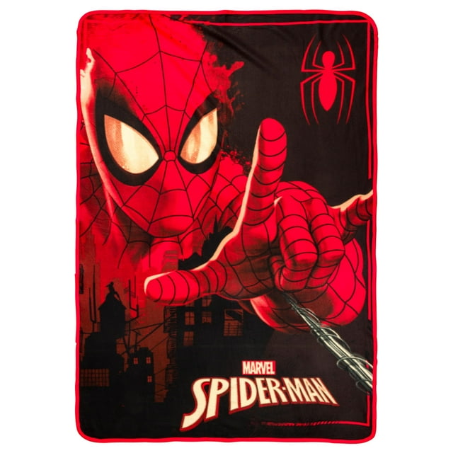 Manta polar plateada con diseño de Buffalo Marvel Spider-Man, 45 x 60 cm